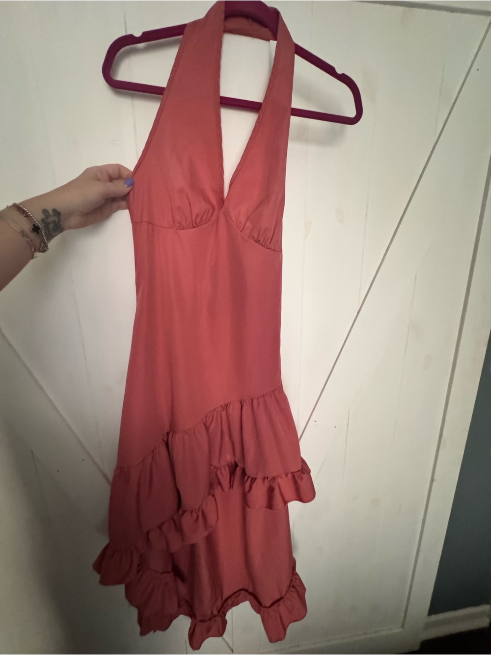Rust Red Tiered Maxi Skirt - Women's Flowy Skirt